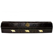 Black Elephant Coffin Incense Holder