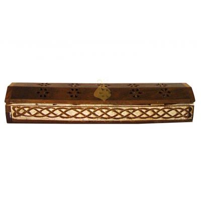 Carved Celtic Coffin Incense Holder