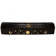 Black Moon Stars & Sun Coffin Incense Holder