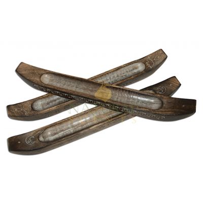 Wooden Boat Incense Holders – Curved Stick Burner