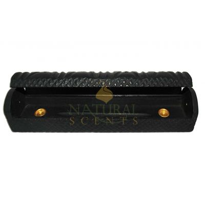 Carved Black Coffin Incense Holder