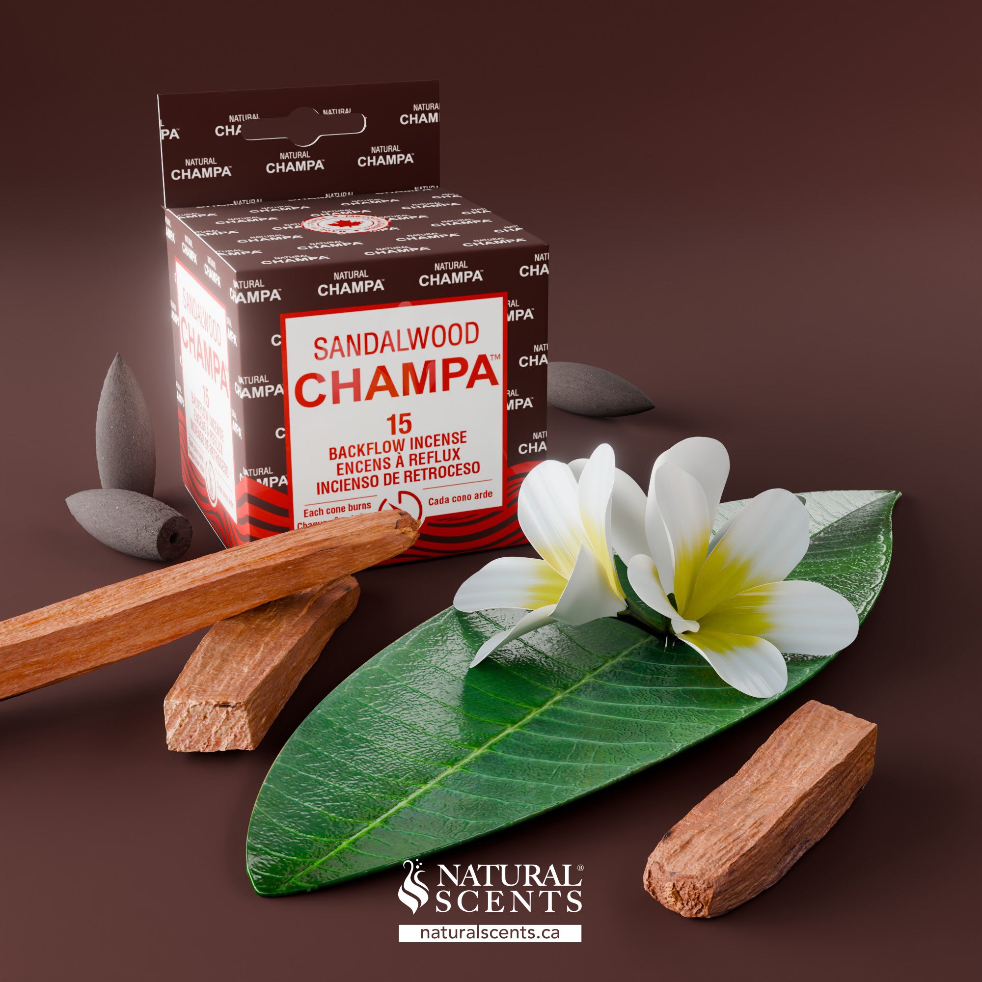 Sandalwood Champa Backflow Incense Cones