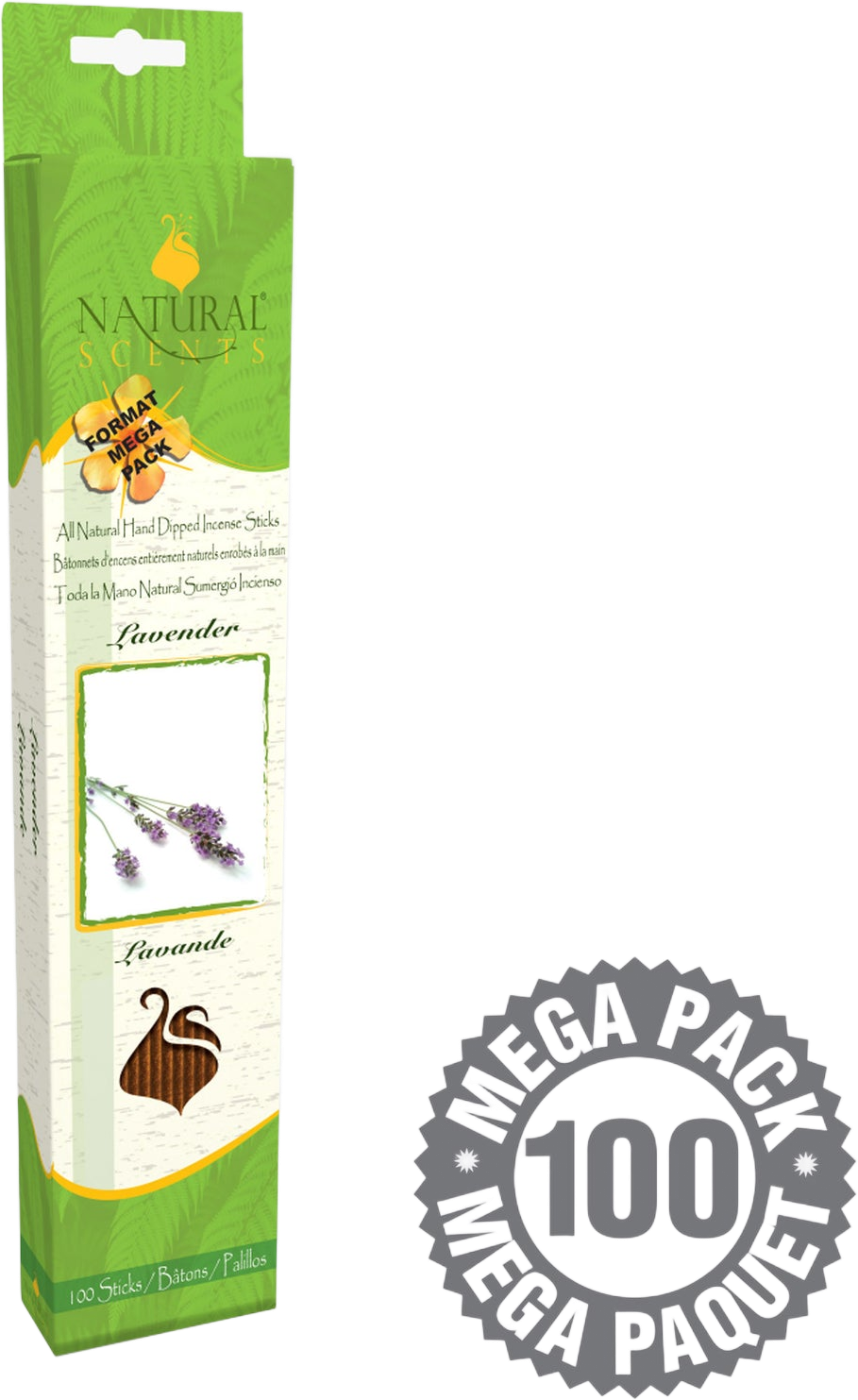 Natural Scents Lavender Incense Sticks (100 pack)