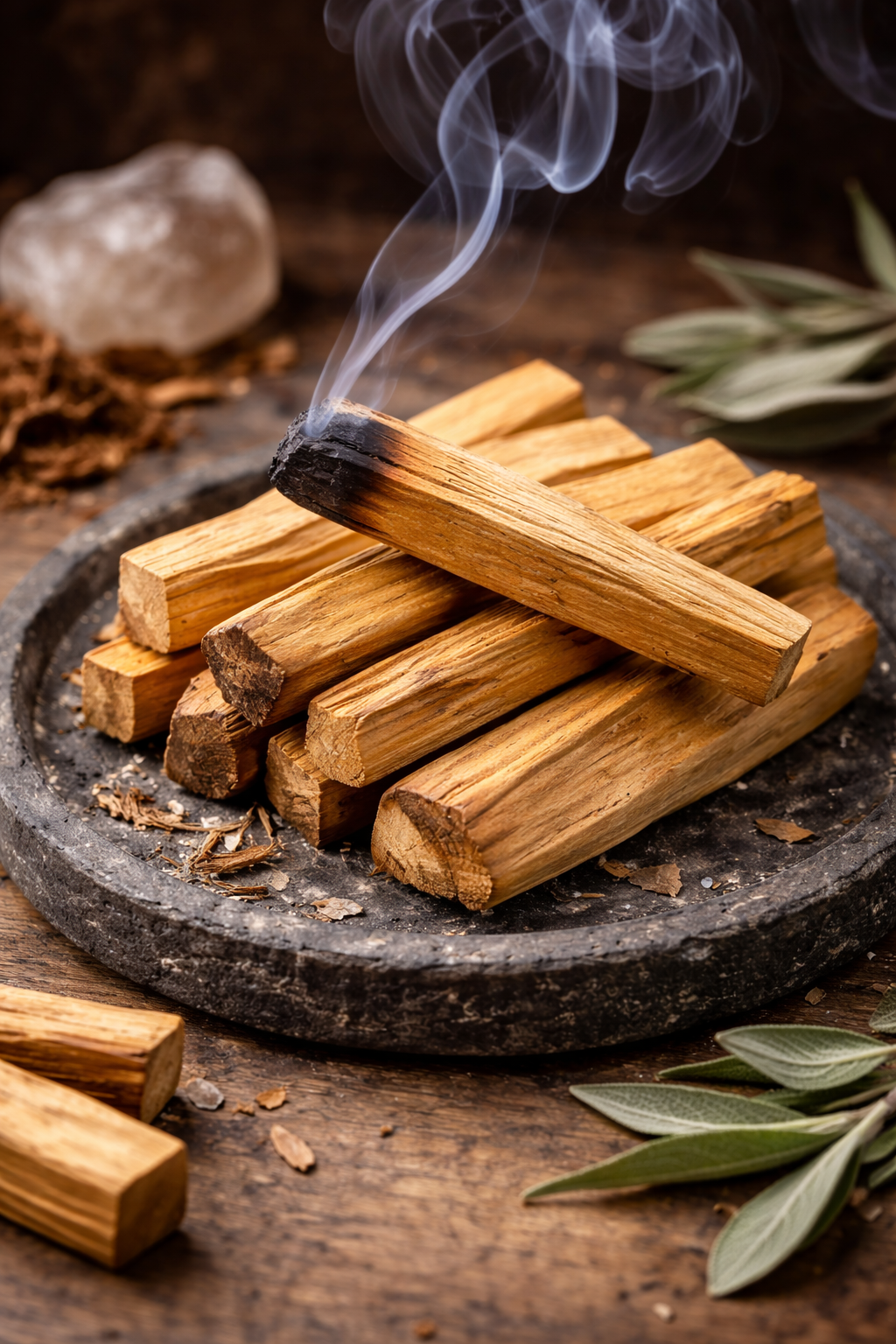 Palo Santo Essential Oil Display