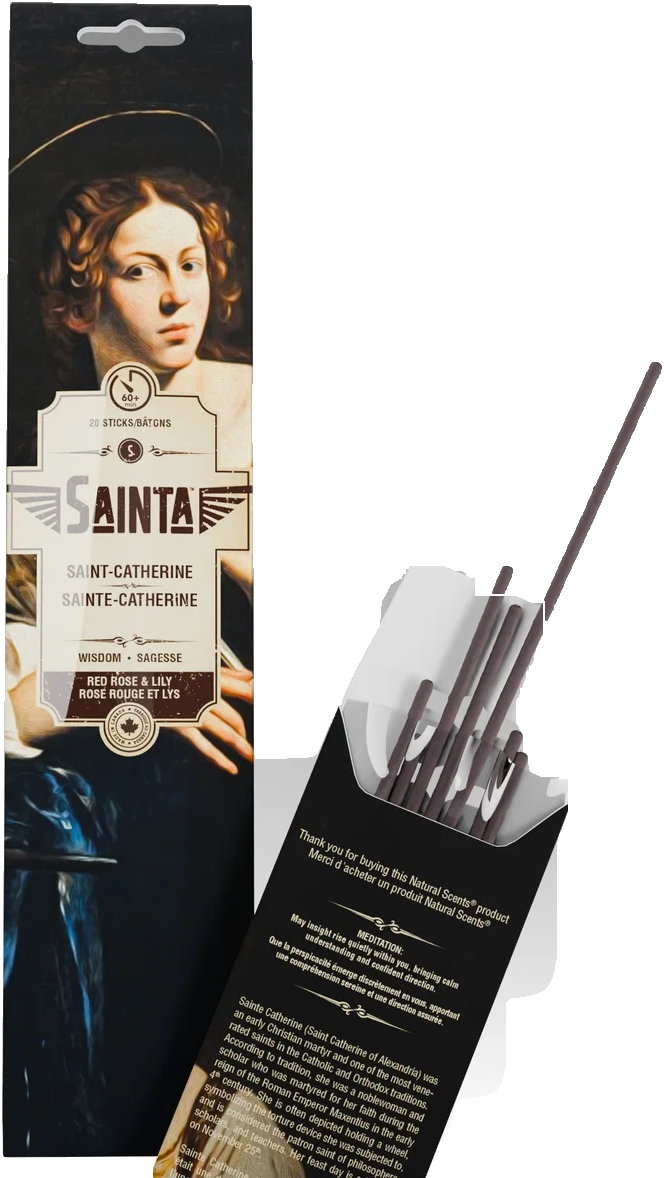 SAINTA Incense - Saint-Catherine - Wisdom - Red rose & Lily