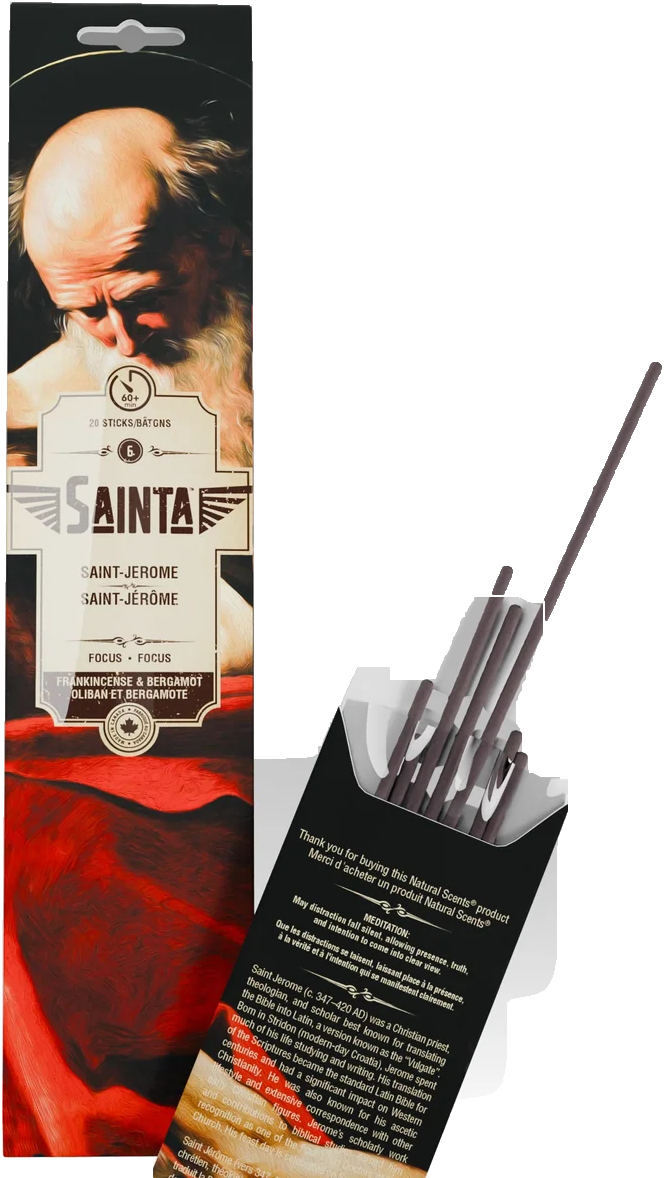SAINTA Incense - Saint-Jerome - Focus - Frankincense & Bergamot