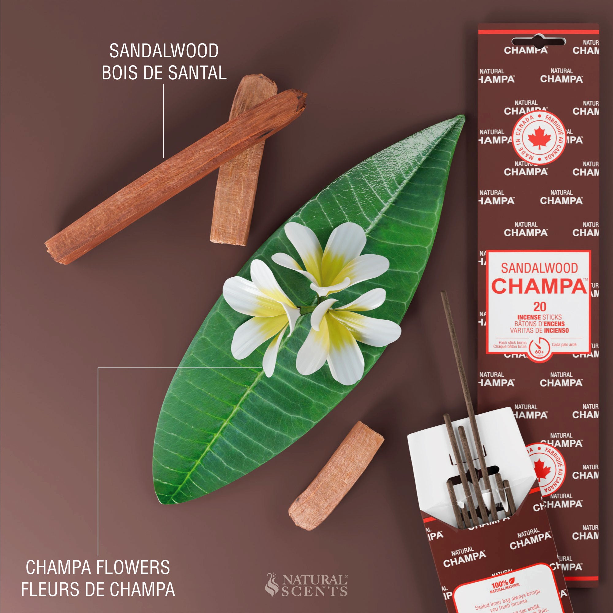 Bâtons d'encens Bois de Santal Champa
